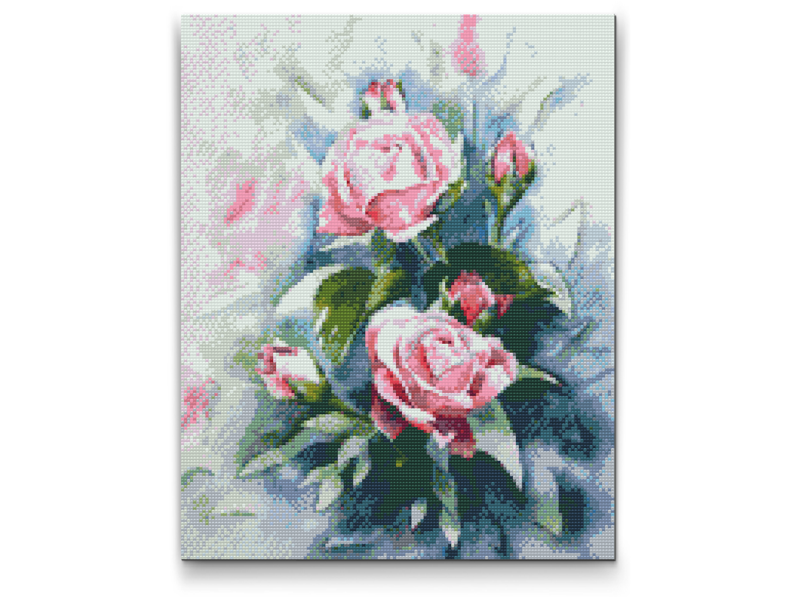 Diamantové malování - Bouquet of Pastel Pink Roses